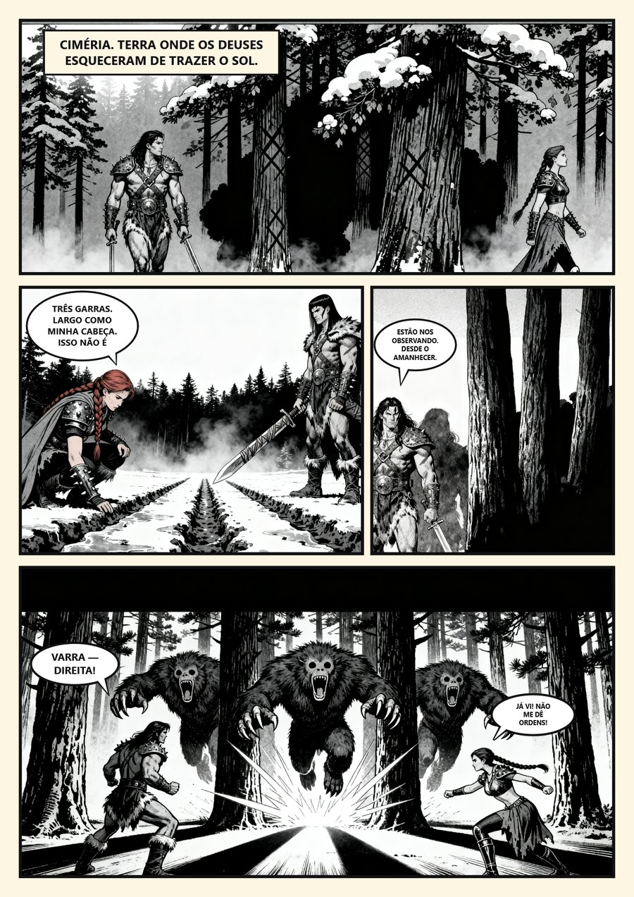 Página de HQ feita no Spike Comics